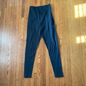 Black Poshdivah Maternity Leggings with Pockets